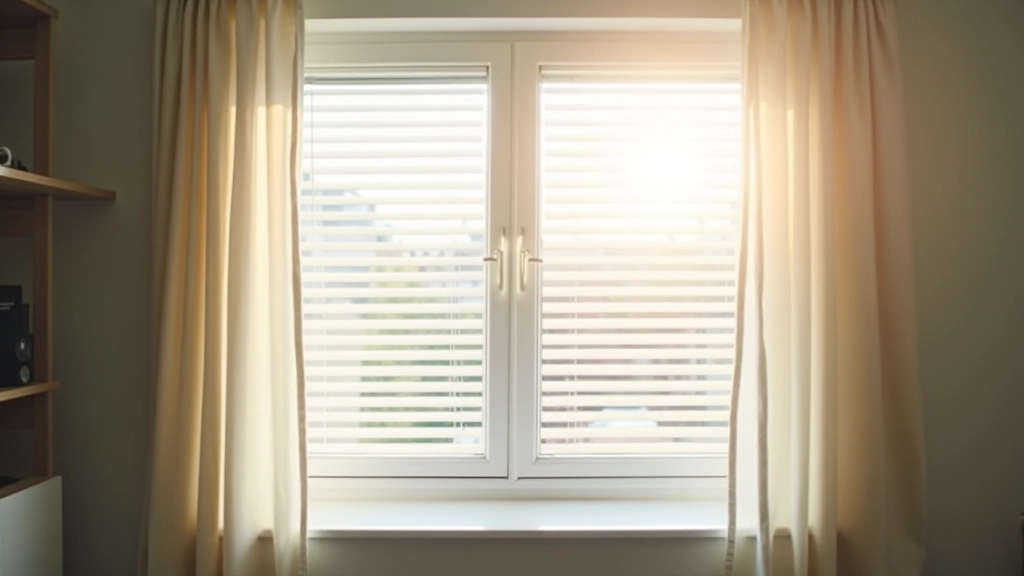 Otevřené okno s jednoduchou síťkou, venku slunečný den